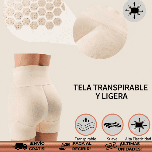 FitUp® | shorts moldeadores ofrecen un efecto de realce 3D sin asfixiarte. Siéntete segura, fresca y espectacular.