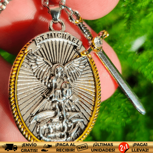 Sancto® ¡Oferta 2x1! | Collar San Miguel Arcángel con caja de regalo