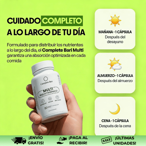 CompleteBari® | Multivitamínico de absorción rápida para bariátricos