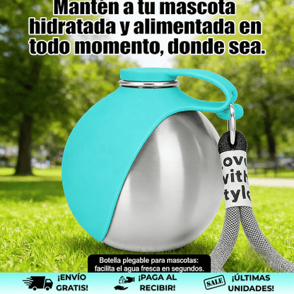 BottleDog® | Botella de agua para mascotas de acero inoxidable