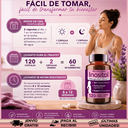 Inositol® | Suplemento que apoya la fertilidad natural, con Ashwagandha & Vitamina D