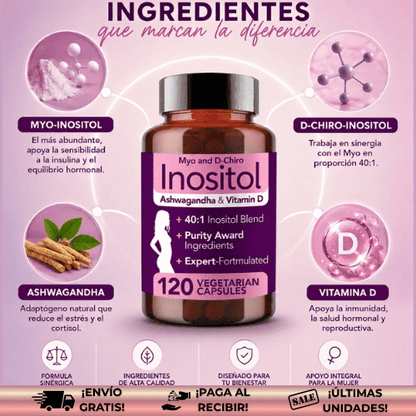 Inositol® | Suplemento que apoya la fertilidad natural, con Ashwagandha & Vitamina D