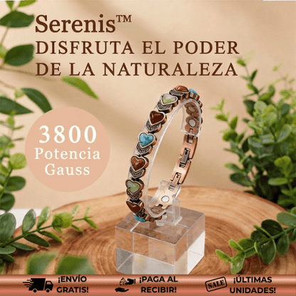 Serenis™ | Pulsera de cobre de corazones con imanes para bienestar