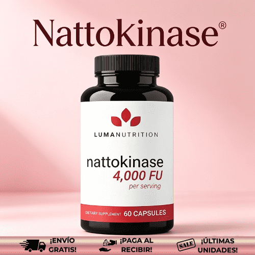Pastillas NattoKinase® | Limpiador vascular, reduce el colesterol, la presión arterial y mejora la salud del corazón.