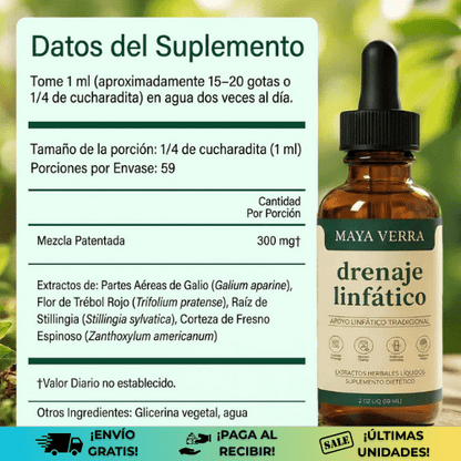 LymphoriaDrops® 1 und | Suplemento de gotas de drenaje linfático