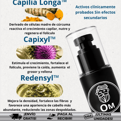 OmHair® | Tratamiento eficaz para caída del cabello ¡OFERTA 2x1!