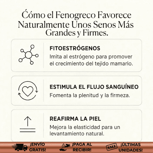 FenuGreek™ | Suplemento para a Revolución Natural de tu Busto, Sin Riesgos ni Quirófano