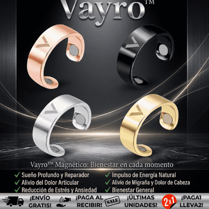 Vayro™ | Anillo magnético para el control de la artritis