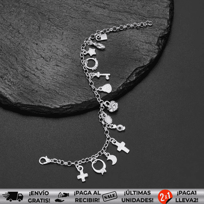 Amatista™ ¡OFERTA 2X1! |  Pulsera de Plata 925 con 13 amuletos