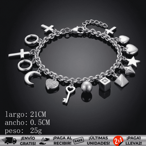 Amatista™ ¡OFERTA 2X1! |  Pulsera de Plata 925 con 13 amuletos