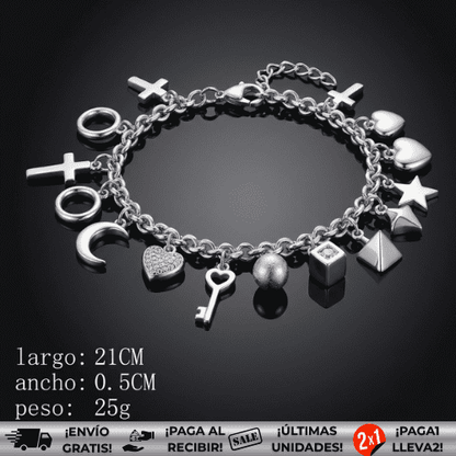 Amatista™ ¡OFERTA 2X1! |  Pulsera de Plata 925 con 13 amuletos
