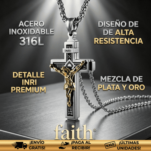 Faith® | Collar con amuleto de cruz de Jesús