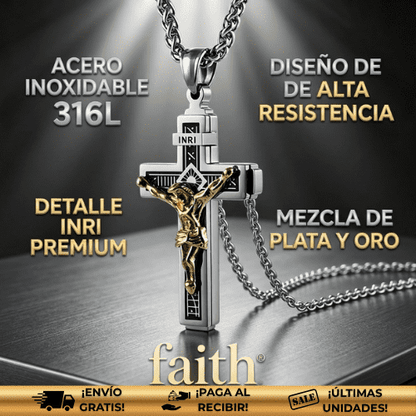 Faith® | Collar con amuleto de cruz de Jesús