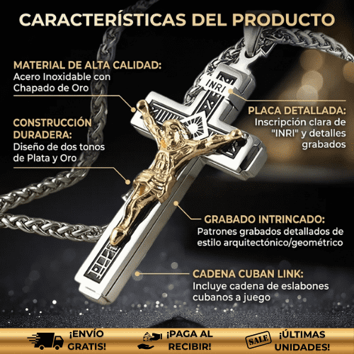 Faith® | Collar con amuleto de cruz de Jesús