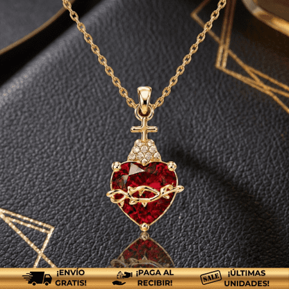 RedGrace™ | Collar sagrado corazón de jesús + Caja de regalo