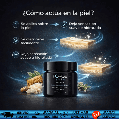 ForgeSkin® OFERTA2X1 | Bálsamo de Sebo Reafirmante Facial Antiarrugas