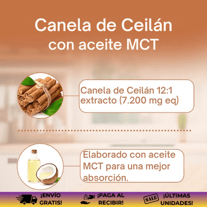 Canela de Ceilán® | Suplemento reductor del nivel de azúcar en la sangre