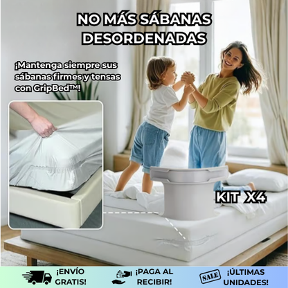 GripBed™ Kit x4 | El Secreto Para Una Cama Impecable ¡50% Off!