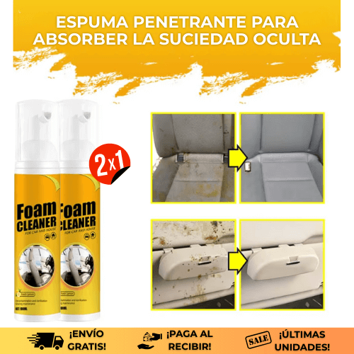 FoamCleaner™ | Limpia sin esfuerzo y deja tu carro como nuevo… OFERTA ¡2x1!